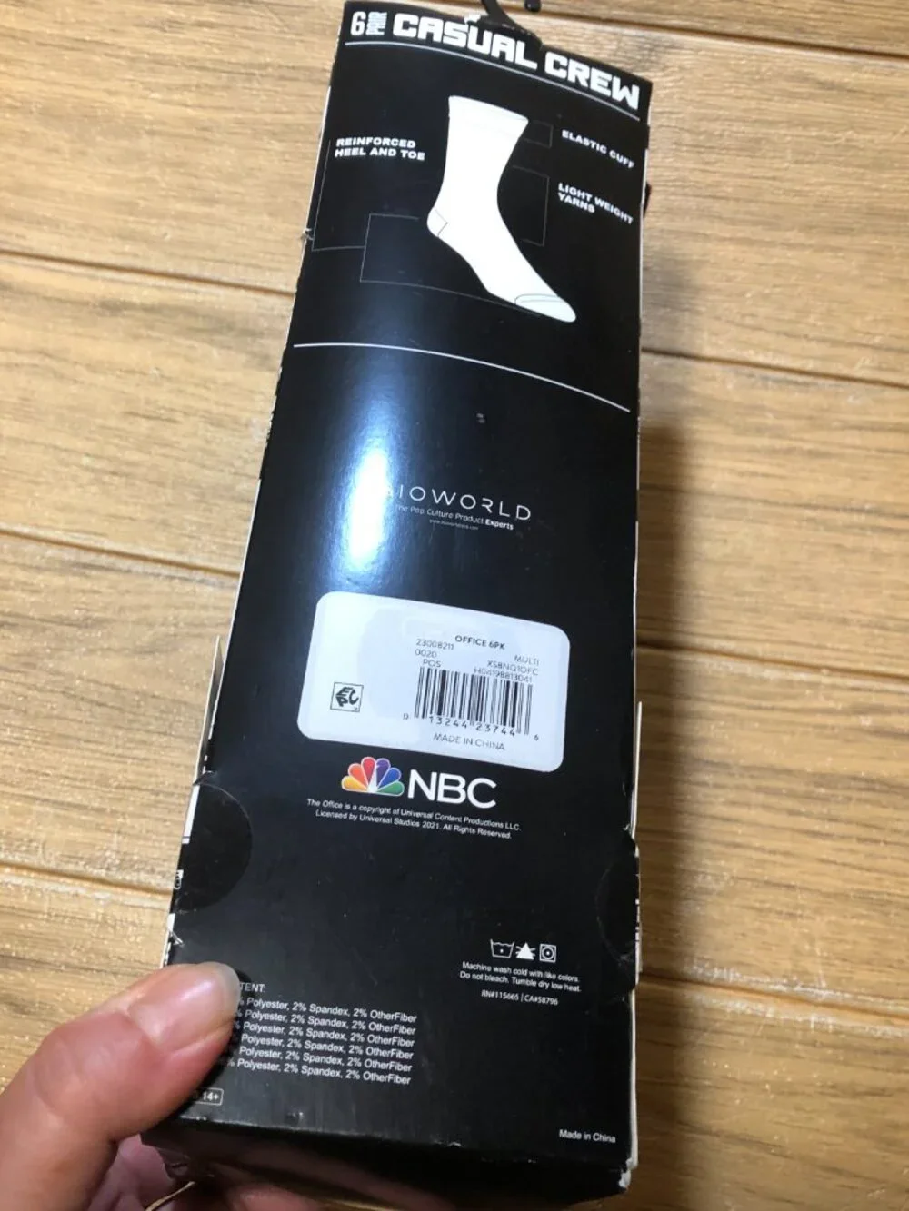 Bioworld set of men six The Office (US version)  socks